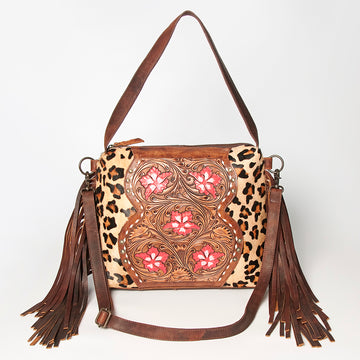 American Darling Crossbody Hand Tooled Hair-On Genuine Leather Women Bag Western Handbag Purse